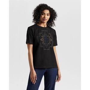 Pendleton Black Deschutes Embroidered Short Sleeve Tee Medium